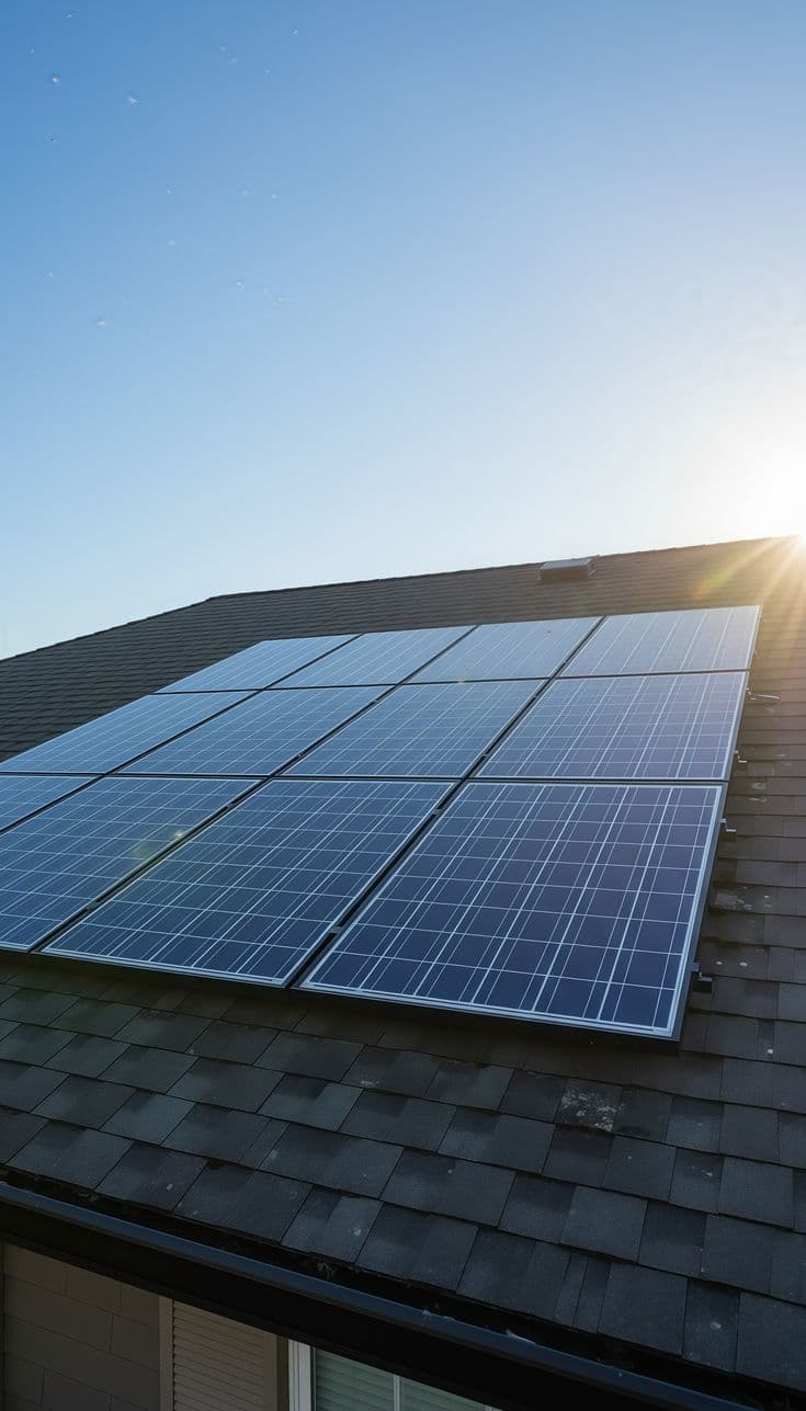 Photovoltaikanlage im Sonnenlicht
